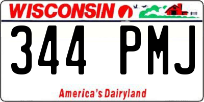 WI license plate 344PMJ