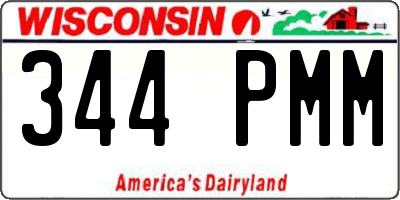 WI license plate 344PMM