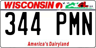 WI license plate 344PMN