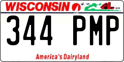 WI license plate 344PMP