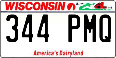 WI license plate 344PMQ