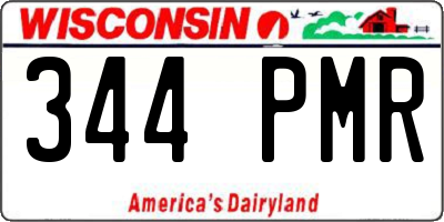WI license plate 344PMR