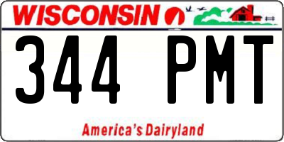 WI license plate 344PMT