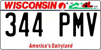 WI license plate 344PMV