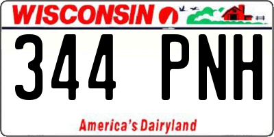 WI license plate 344PNH