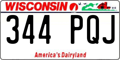 WI license plate 344PQJ