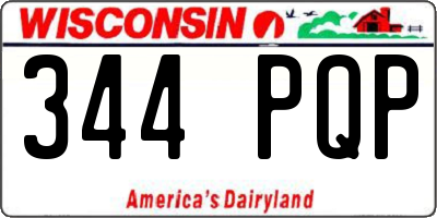 WI license plate 344PQP