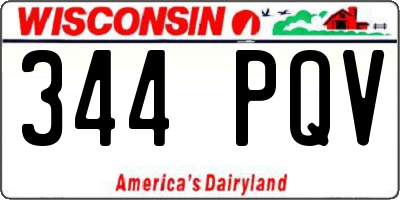 WI license plate 344PQV