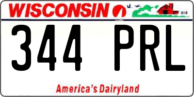WI license plate 344PRL