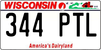 WI license plate 344PTL