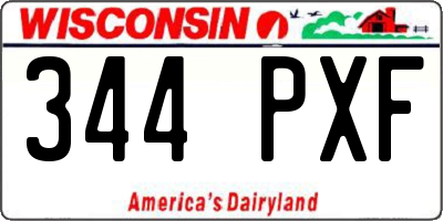 WI license plate 344PXF