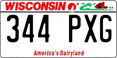 WI license plate 344PXG