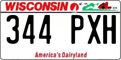 WI license plate 344PXH