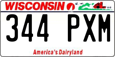 WI license plate 344PXM