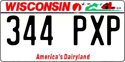 WI license plate 344PXP