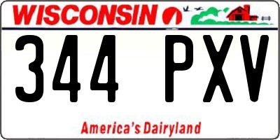 WI license plate 344PXV