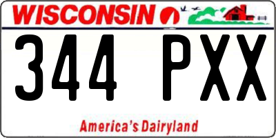 WI license plate 344PXX
