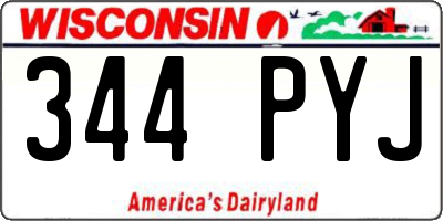 WI license plate 344PYJ