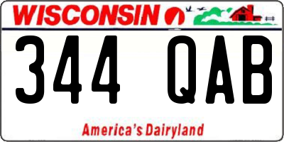 WI license plate 344QAB