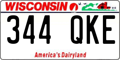 WI license plate 344QKE