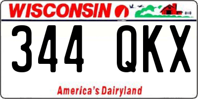 WI license plate 344QKX