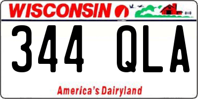 WI license plate 344QLA
