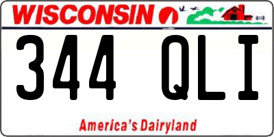 WI license plate 344QLI