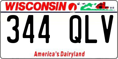 WI license plate 344QLV