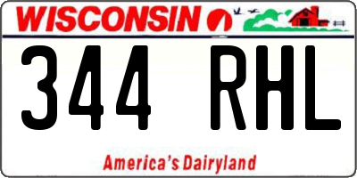 WI license plate 344RHL