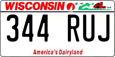 WI license plate 344RUJ