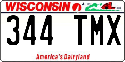 WI license plate 344TMX