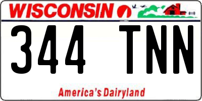 WI license plate 344TNN