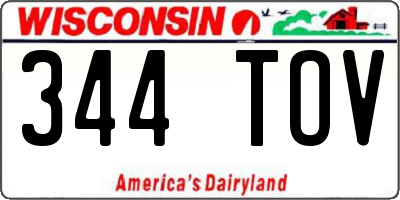 WI license plate 344TOV