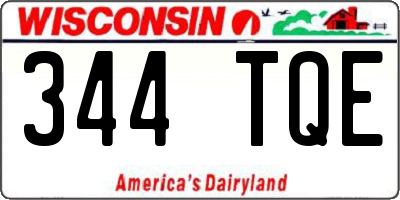 WI license plate 344TQE