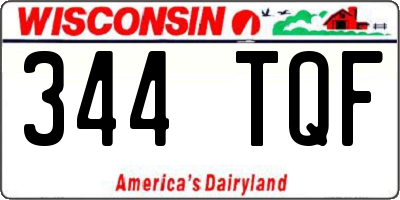 WI license plate 344TQF
