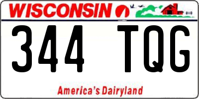 WI license plate 344TQG
