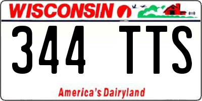 WI license plate 344TTS