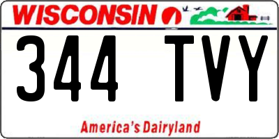 WI license plate 344TVY