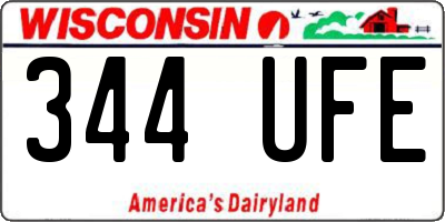 WI license plate 344UFE