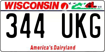 WI license plate 344UKG