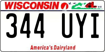 WI license plate 344UYI