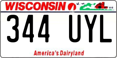 WI license plate 344UYL