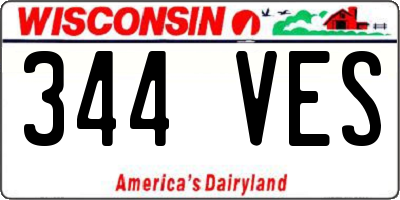 WI license plate 344VES