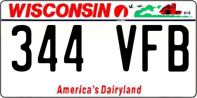 WI license plate 344VFB