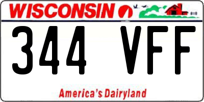 WI license plate 344VFF