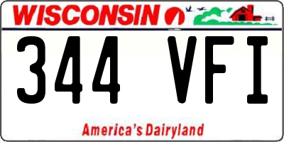 WI license plate 344VFI