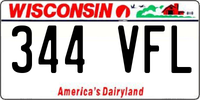 WI license plate 344VFL