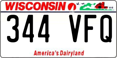 WI license plate 344VFQ