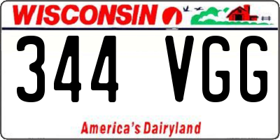 WI license plate 344VGG
