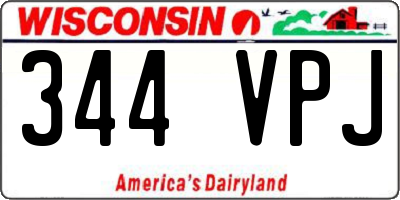 WI license plate 344VPJ